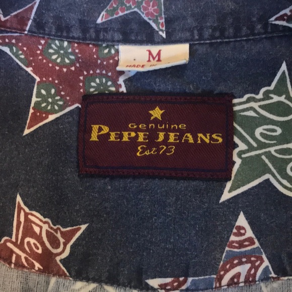 EUC Western-style Stars Pepe Jeans button down LS - Picture 4 of 8